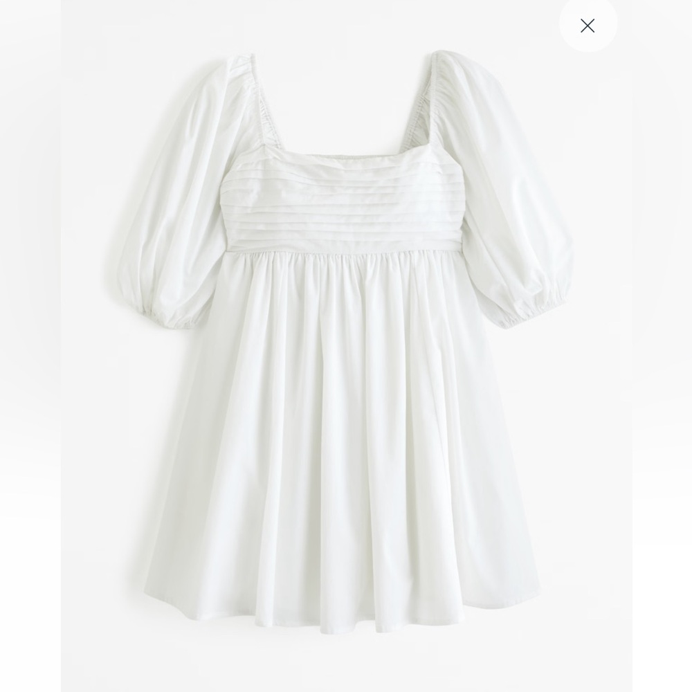 Abercrombie Emerson Poplin White Mini Dress